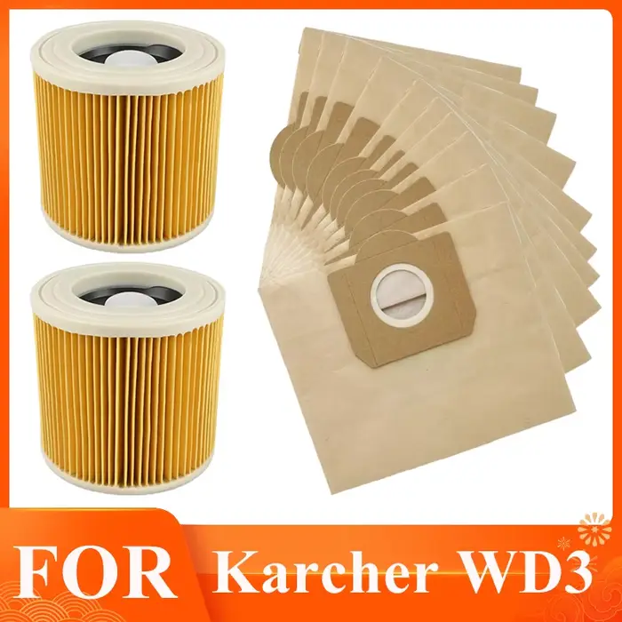 Filtre de remplacement pour aspirateur sec et humide Karcher WD3 MV3 WD3 Premium SE4001 MV1 WD3200 WD3300 A2204 A2656