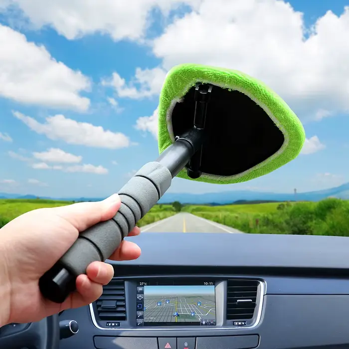 Nettoyant télescopique pour vitres de voiture, brosse pour livres de pare-brise, nettoyeur de vitres de voiture, éliminateur de brume de grattage, microcarence