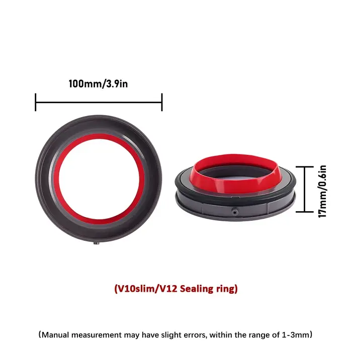 Pièce de rechange pour aspirateur Dyson V6 V7 V8 V11 V15 V10 V12Slim : bague d'étanchéité et couvercle de base pour le bac à poussière