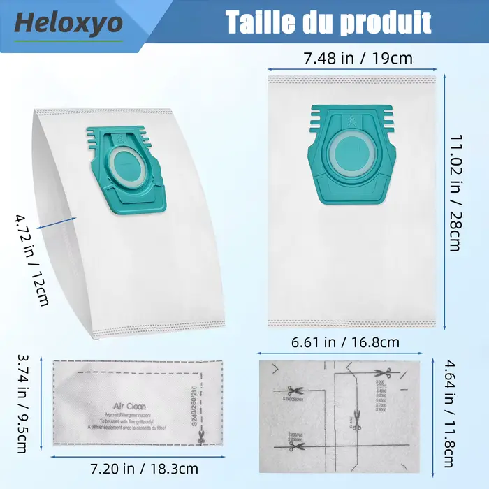Sacs d'aspirateur HyClean Air TU