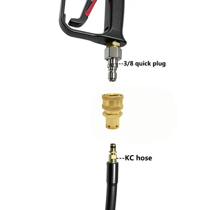 Adaptateur de tuyau de pistolet de lavage à connexion rapide 3/8 "