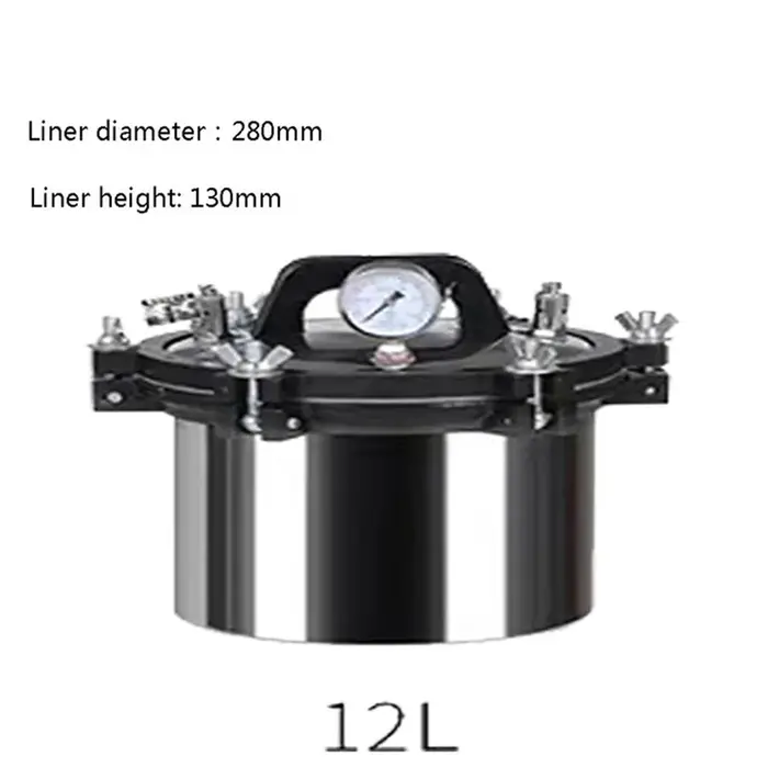 Stérilisateur haute pression portable en acier inoxydable