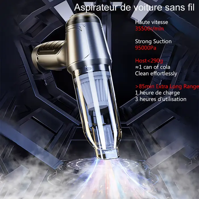 Aspirateur de bain portable pour voiture et maison