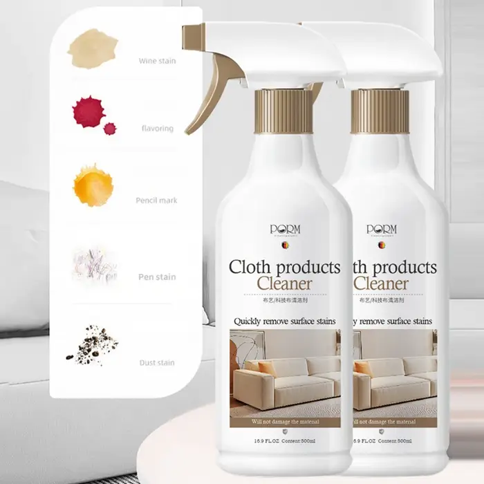 Mousse nettoyante pour canapé Spray de nettoyage à sec tout usage pour tissus 500 ml