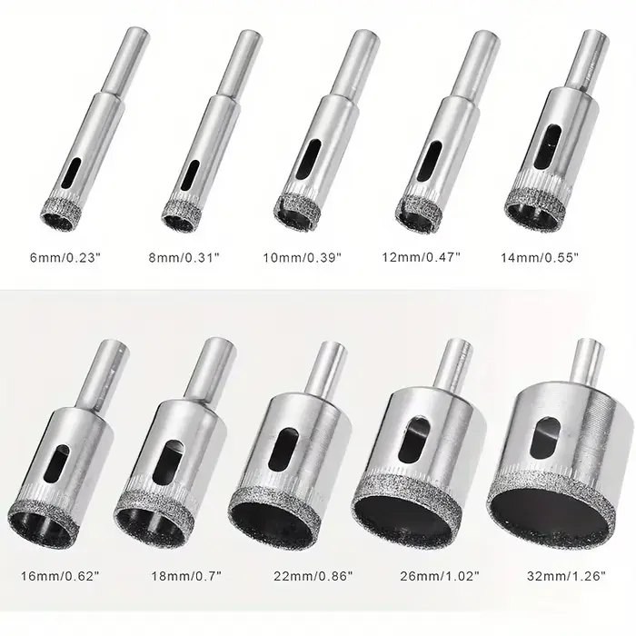 Kit de guidage pour foret diamanté, localisateur à ventouse avec 10 forets de 6-32 mm, outil de perç