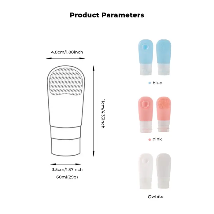 Bouteilles distributrices à ventouse en Silicone (60ml)