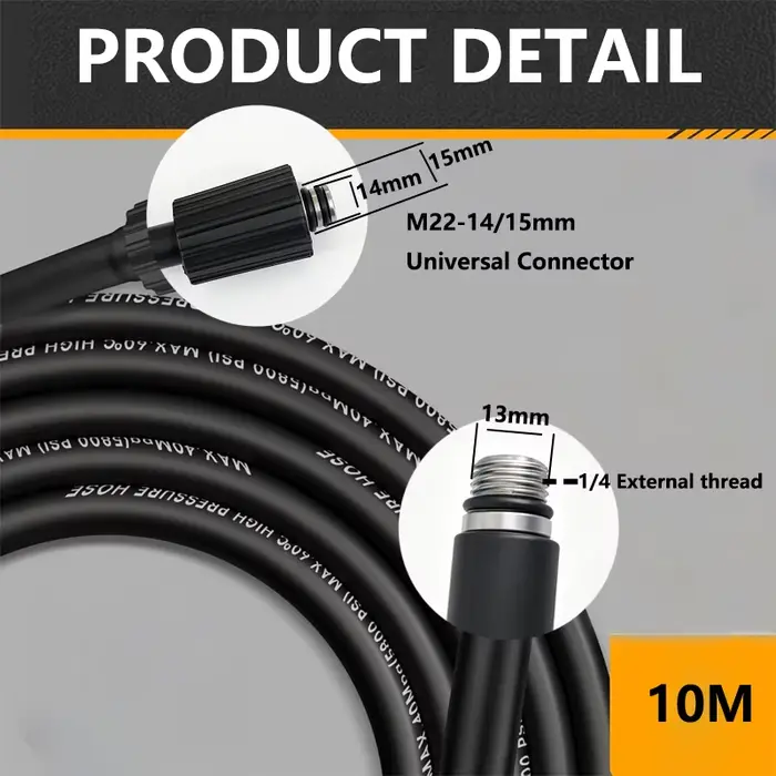Kit de nettoyage de tuyau de lavage haute pression