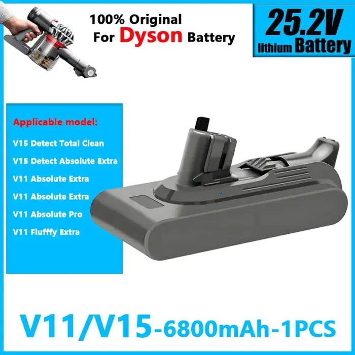 Batterie Li-ion rechargeable de haute qualité 21.6V pour aspirateur Dyson V8 Absolute V8 Animal SV10, série 25.2V V11 V15