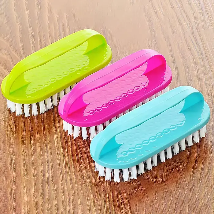 Brosse de nettoyage aléatoire à poils doux pour linge, vêtements et chaussures – Brosse portable en plastique pour le nettoyage des mains