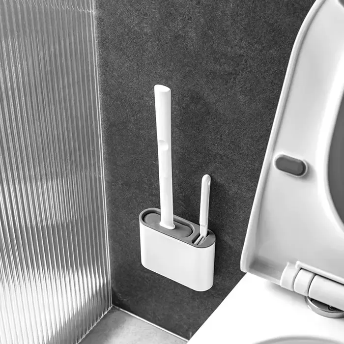 Brosse de nettoyage de brosse de toilette en Silicone