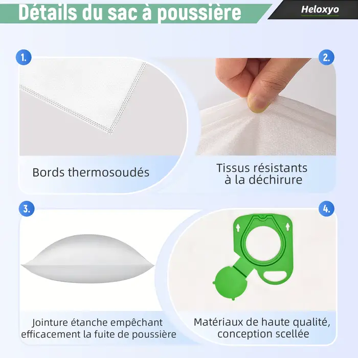 Sacs d'aspirateur pour Rowenta\ Moulinex\Swirl R39