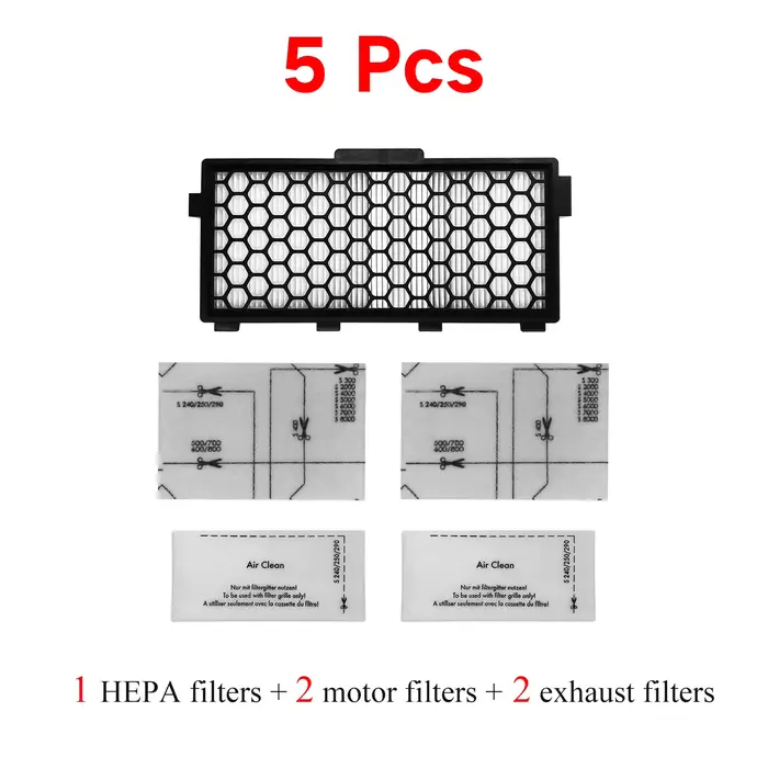 Filtre HEPA et sacs à poussière de remplacement compatibles avec les aspirateurs Miele Guard séries