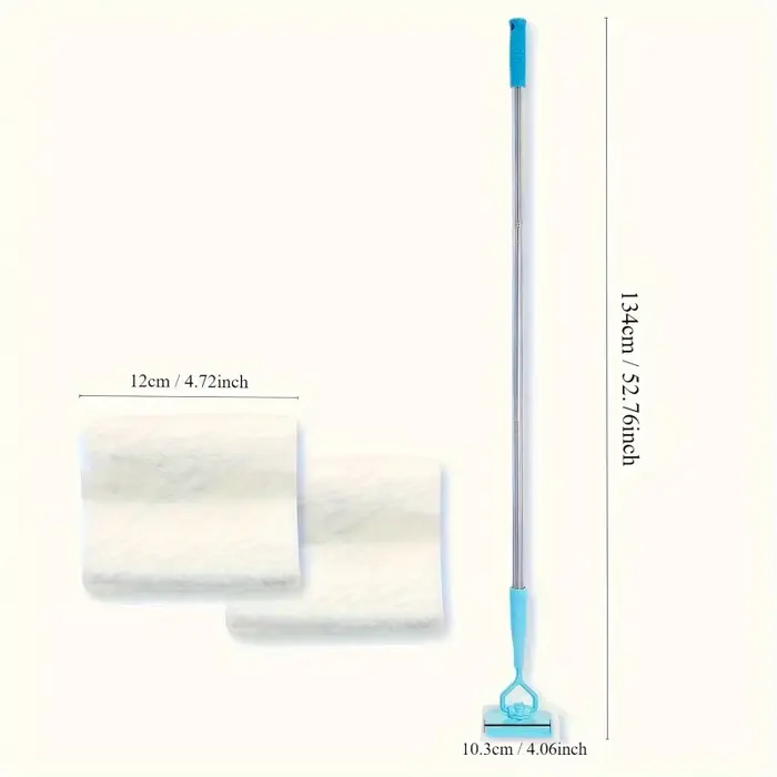 Nettoyant pour plinthes avec poignée extensible | Tampons réutilisables pour le nettoyage humide/sec