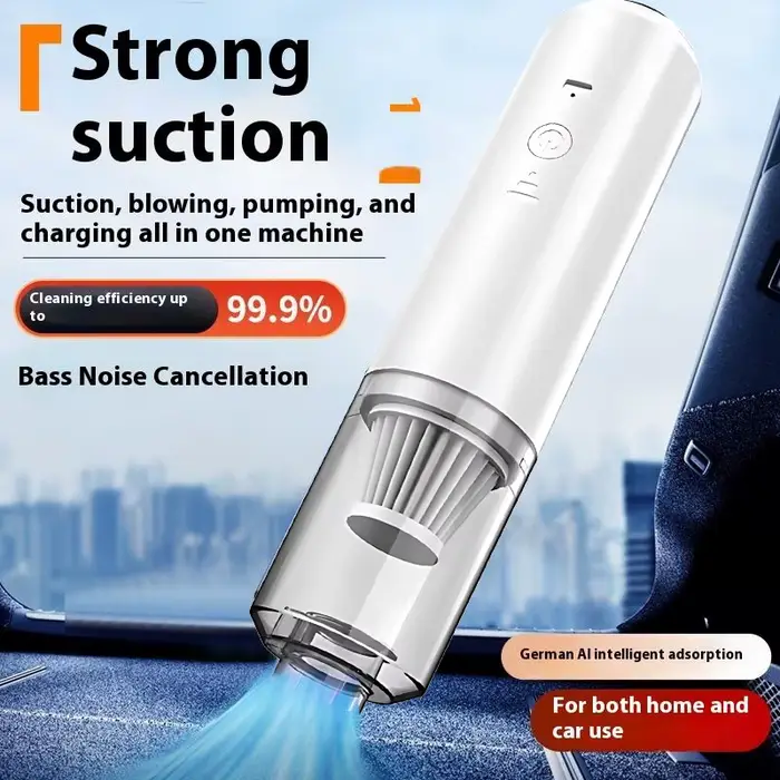 Mini aspirateur de voiture, aspirateur de voiture portatif puissant, rechargeable pour voiture et ma