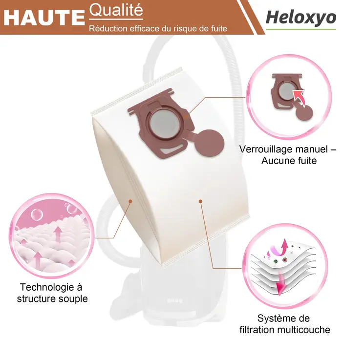 Sacs d'aspirateur CO HyClean Air pour aspirateurs Miele Guard M1