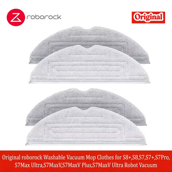 Chiffons lavables d'origine Roborock pour aspirateur robot S8+