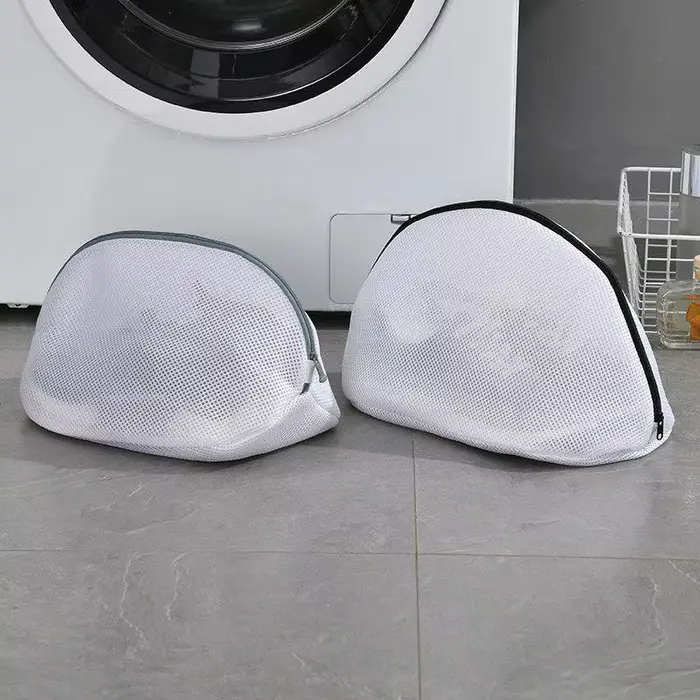 Sac à linge en maille, 1 pièce, sac de lavage de chaussures à fermeture éclair