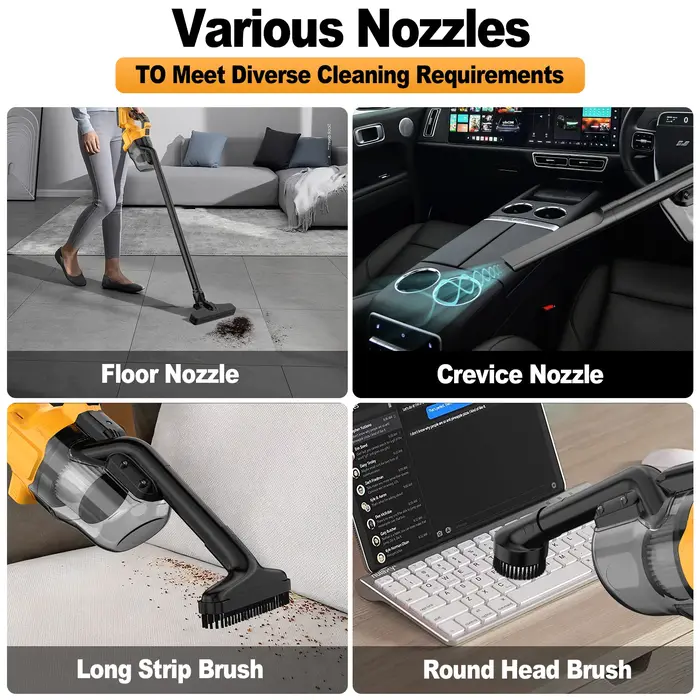 Aspirateur à main sans fil 5 en 1 pour batterie Makita Dewalt 18V