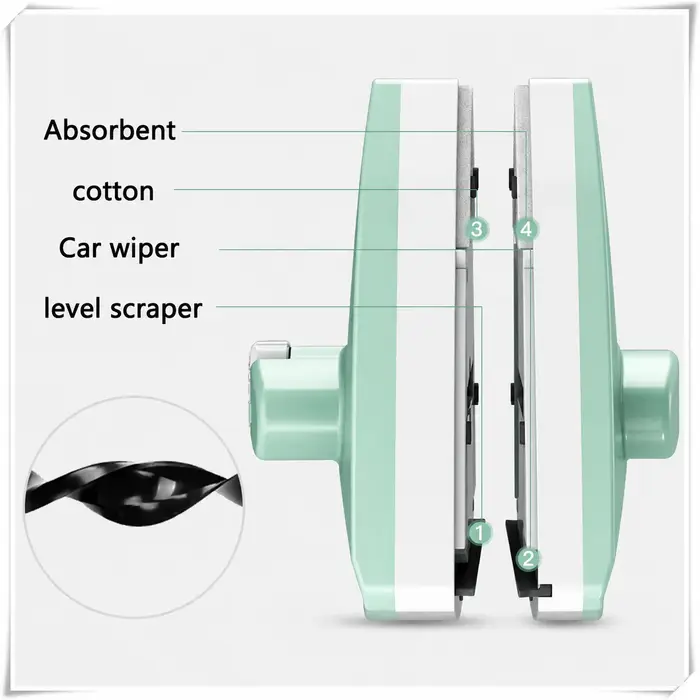 Nettoyeur de vitres magnétique pour verre de 5 à 25 mm