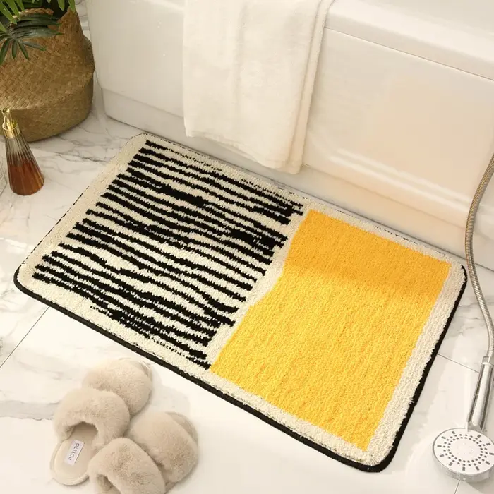 Tapis absorbant l'eau pour toilettes - Protection de sol pour entrée de salle de bain