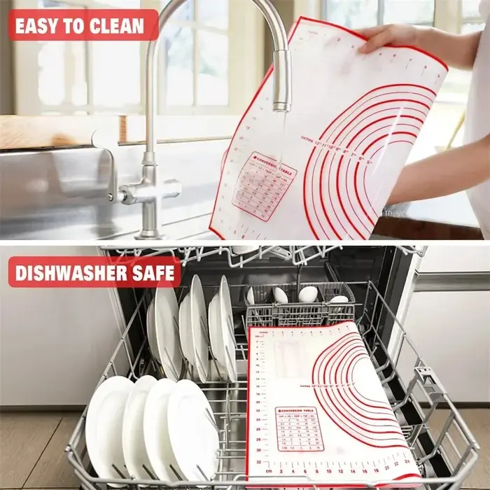 UNTIOR 1 pièces tapis de cuisson en Silicone tapis de pétrissage tapis de pâte Pizza gâteau pâte fab