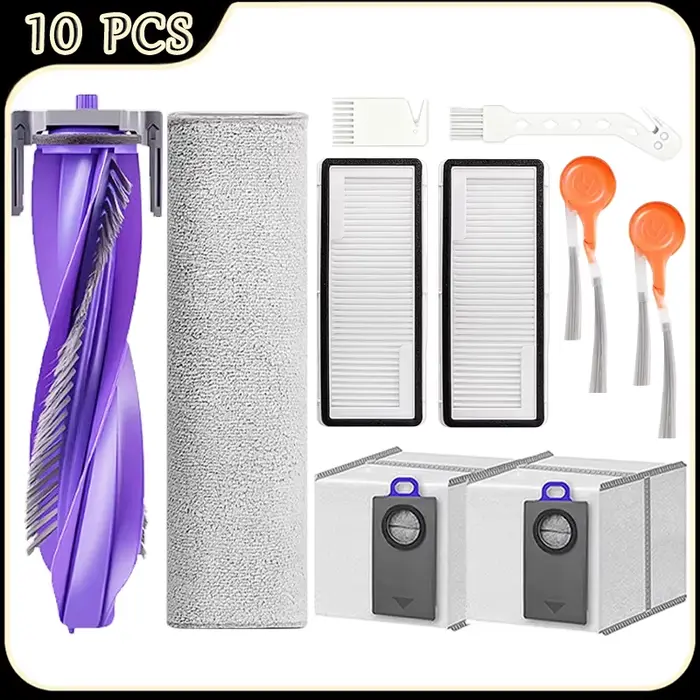 Accessoires pour aspirateur robot Narwal Flow 2 : brosse principale, brosse latérale, filtre HEPA, s