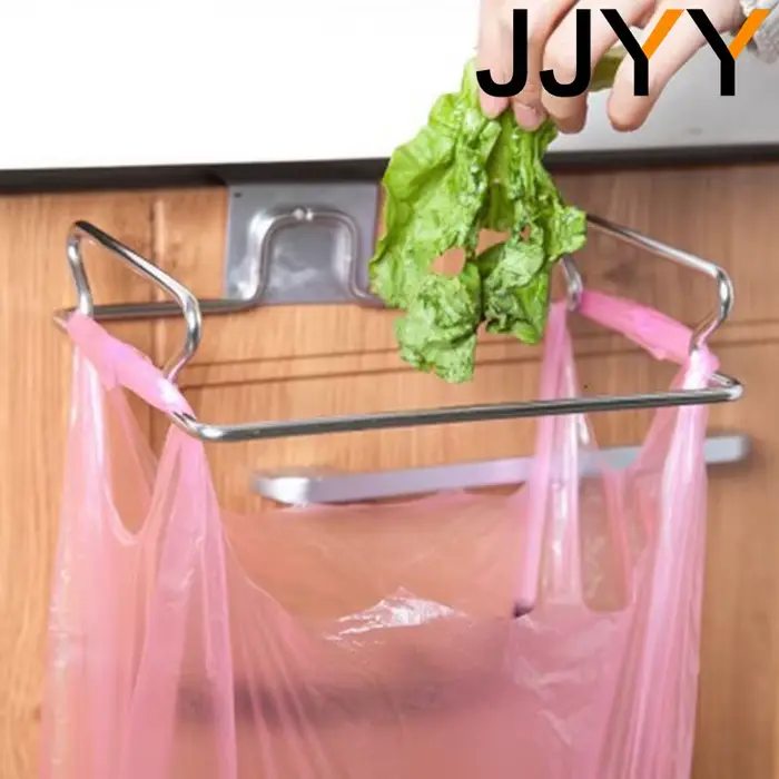 JJYY cuisine poubelle support armoire porte sacs poubelle support en acier inoxydable placard poubel