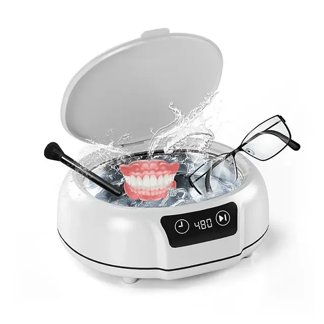 KUNPHY nettoyeur à ultrasons 700ML réglable grande capacité rapide puissant bijoux orthèse lunettes