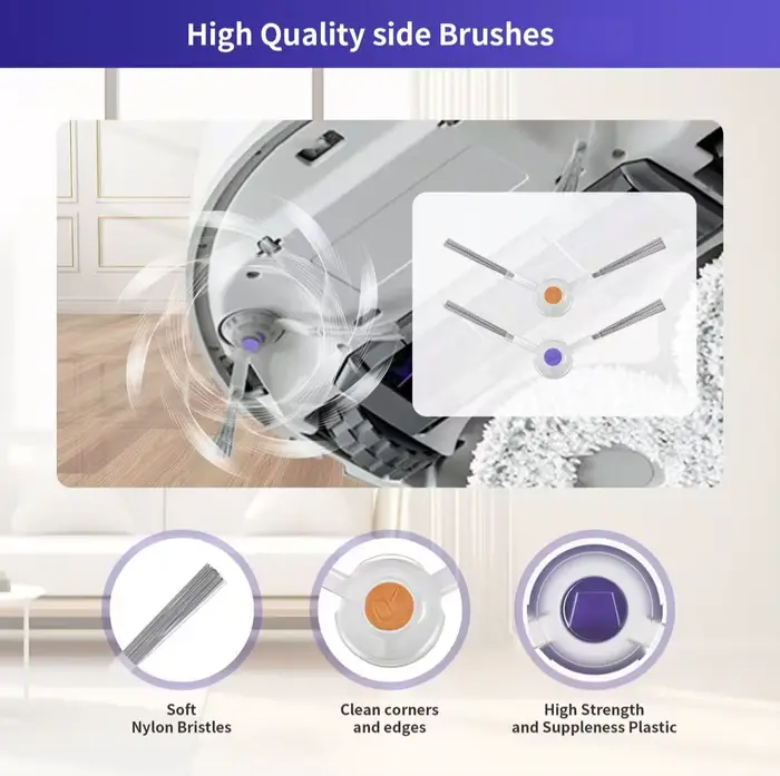 Pièces détachées pour aspirateur robot Narwal Freo X Ultra / J4 / J4 Lite : brosses latérales principales