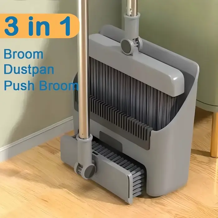 Ensemble balai, pelle et brosse 3-en-1