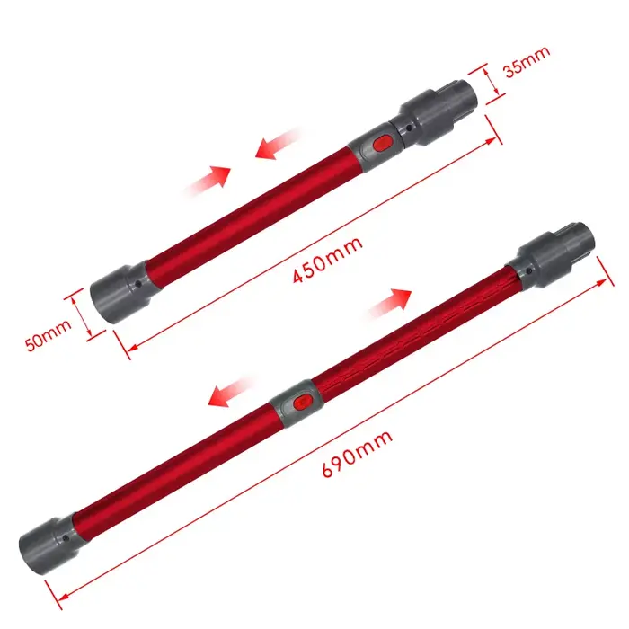 Tube d'extension télescopique pour aspirateur Dyson V7