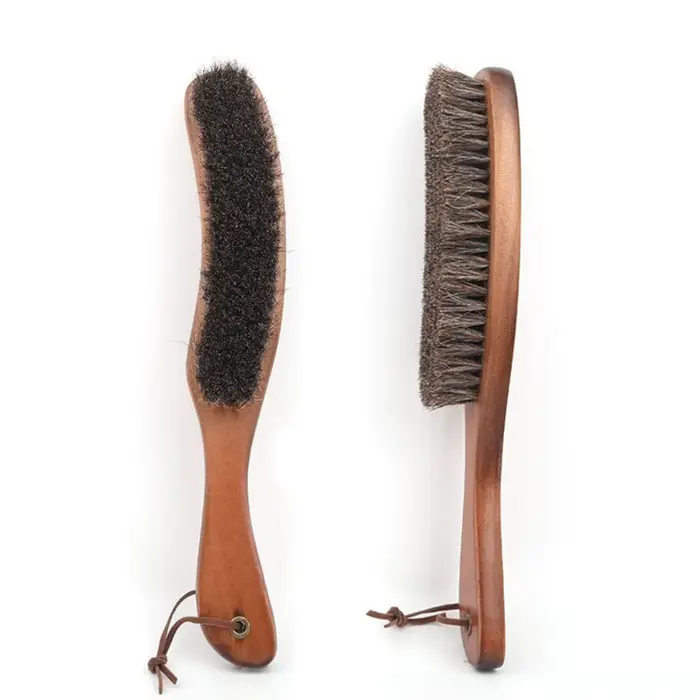 Brosse en crin de cheval en bois facile à utiliser