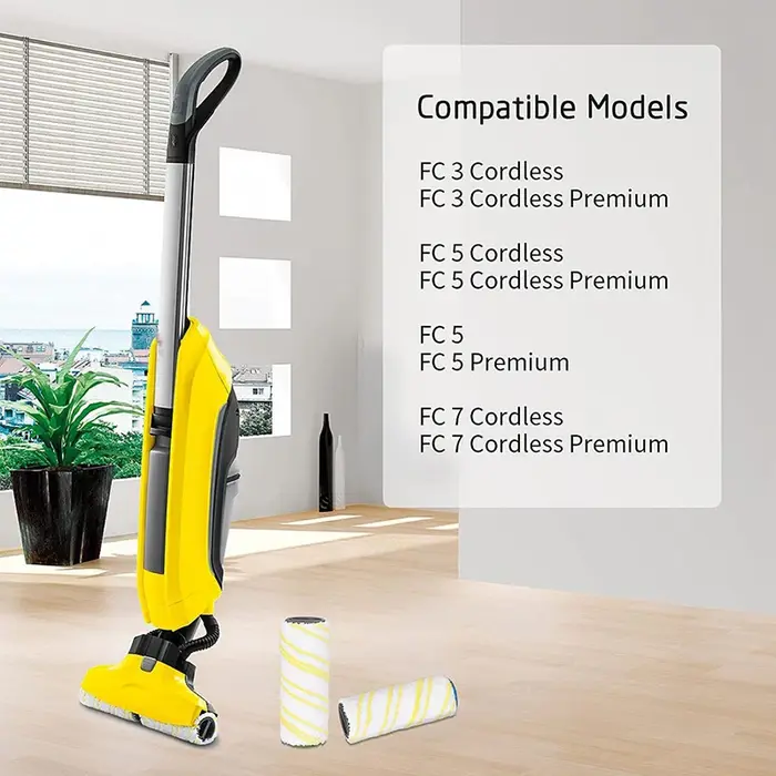 Pour Karcher FC3 FC3D FC5FC5DFC7 nettoyeur de sol électrique aspirateur microfibre lavable brosse roulante accessoires de remplacement