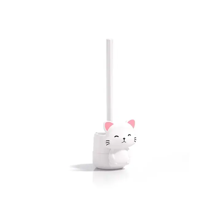 Ensemble de brosses de toilette murales en forme de chat mignon