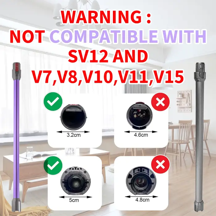 Brosse de remplacement compatible avec l'aspirateur balai sans fil Dyson V12 Detect Slim/V10 Digital Slim