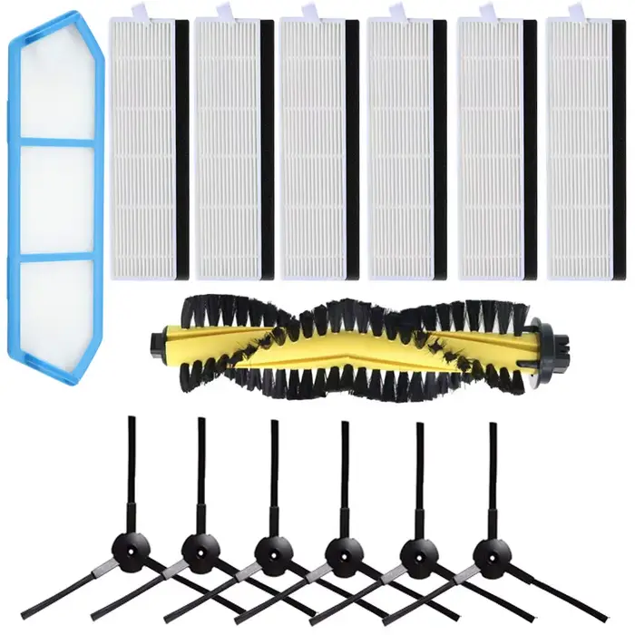 Brosse principale, filtre HEPA et brosses latérales pour aspirateur robot AMIBOT SPIRIT H₂O