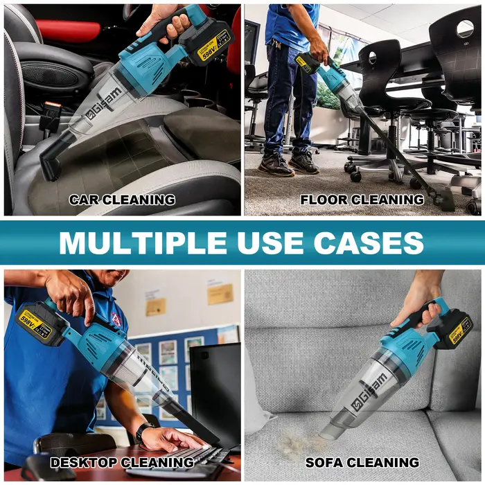 Gismis 12Kpa aspirateur électrique sans fil multi-fonction nettoyeur à main nettoyage neige poussière outil pour Makita 18v batterie broche