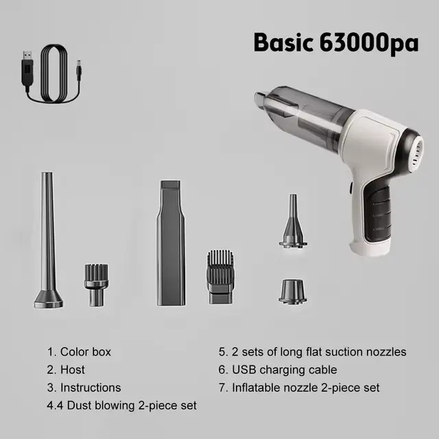 Aspirateur sans fil pour voiture Portable 120W soufflable sans fil appareil ménager aspirateur maiso