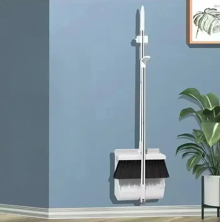 Ensemble de balais et de pelle à poussière pliantes pour la maison, balai rotatif avec brosse à poil