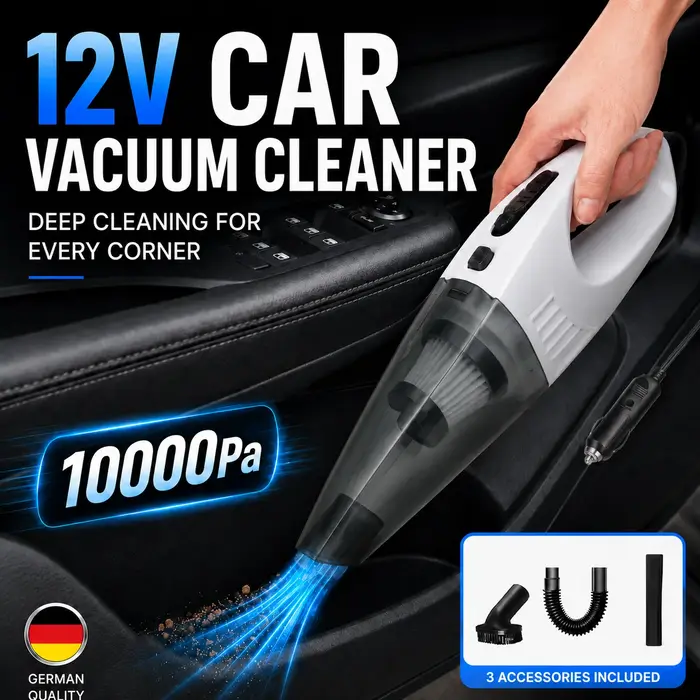 Aspirateur de voiture 12V 120W, aspirateur portable à usage humide et sec, aspirateur manuel puissant, mini aspirateur à forte aspiration
