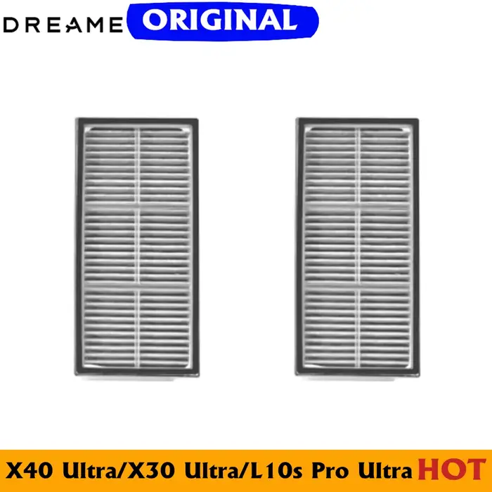 Filtre HEPA antibactérien chauffant d'origine pour aspirateur robot Dreame Bot X30 Ultra X30 Pro X40/L40 Ultra/L10s