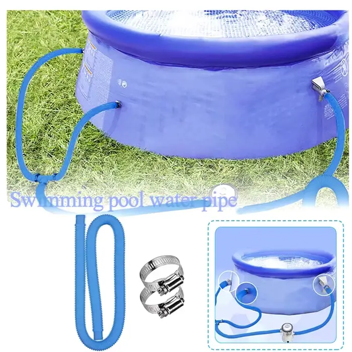 Tuyau de rechange bleu et blanc pour pompe de piscine hors sol, accessoire de 1 à 1/4 pouces, 1m, 1 pièce