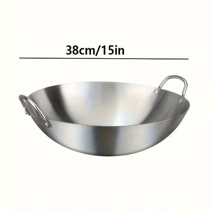 Grand Wok en acier inoxydable