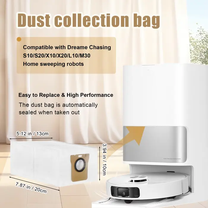 Sac à poussière pour aspirateur Robot Xiaomi X20 Plus X20 Max X20 Pro X10 + S10 + S20 + pour Dreame L10s Ultra L20