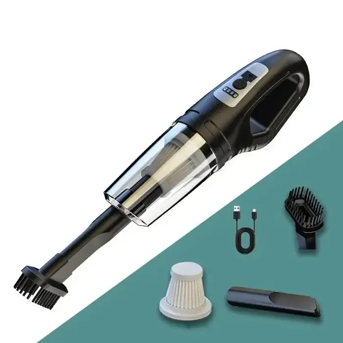 Aspirateur de voiture portable sans fil, rechargeable par USB, aspirateur à main puissant pour voiture, maison, bureau, nettoyage des poils d'animaux