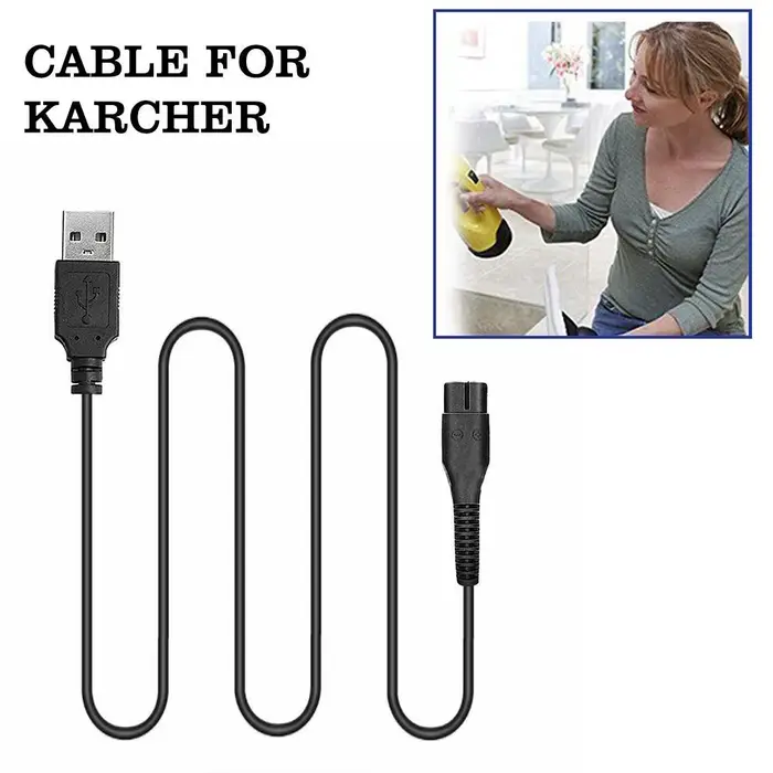Chargeur d'alimentation pour Karcher WV1, WV1 Plus, WV2, WV5, WV50, WV55, WV75, 5.5V, câble USB 0.sn