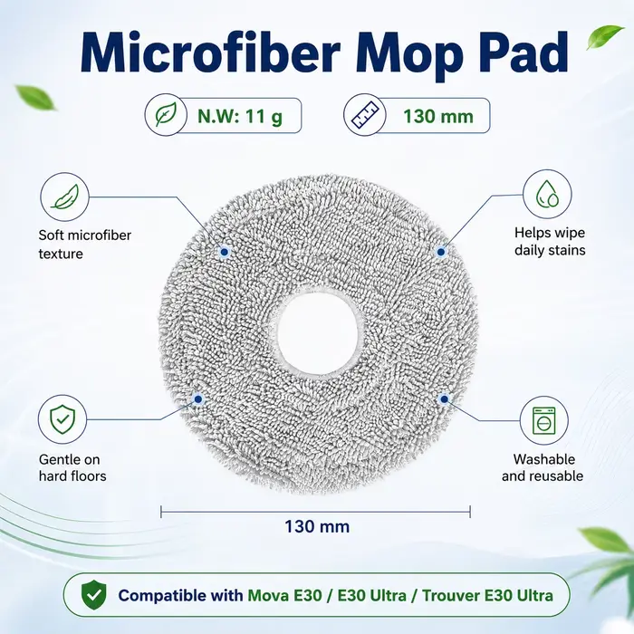 Pièces détachées pour aspirateur robot Dreame Mova E30/Mova E30 Ultra/Trouver E30 Ultra : brosse principale