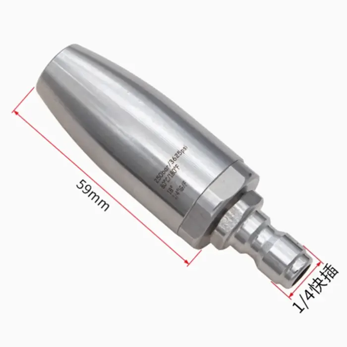 Buse de nettoyage haute pression - Rotateur turbo 250/350/500 bar avec noyau en céramique | 7250 PSI évalué pour les