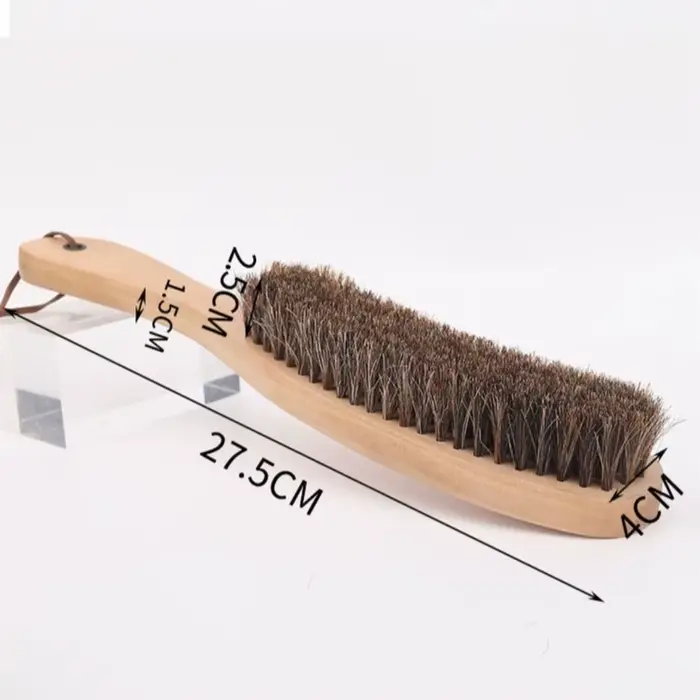 Brosse en crin de cheval en bois facile à utiliser