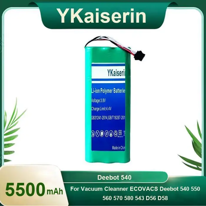 Batterie pour aspirateur robot 5500Mah, pour nettoyeur Ecovacs Deebot 540 550 560 570 580 543 D56 D5